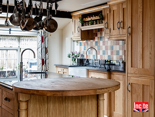 Oak Kitchen Island Custom Handmade By Incite In Derbyshire